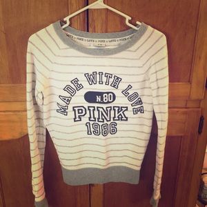 Small pink boat neck sweatshirt